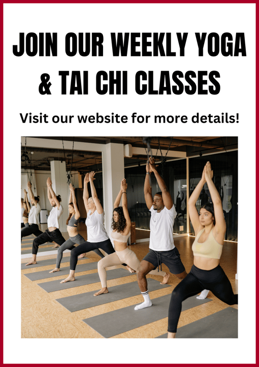 WEEKLY YOGA & TAI CHI CLASSES